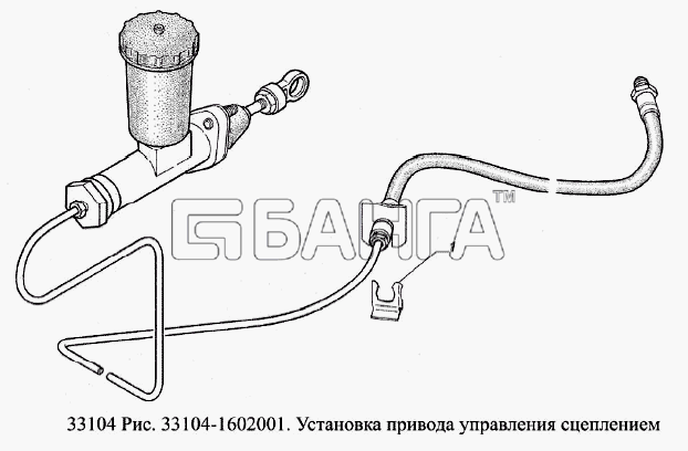 ГАЗ ГАЗ-33104 Валдай Евро 3 Схема Установка привода управления